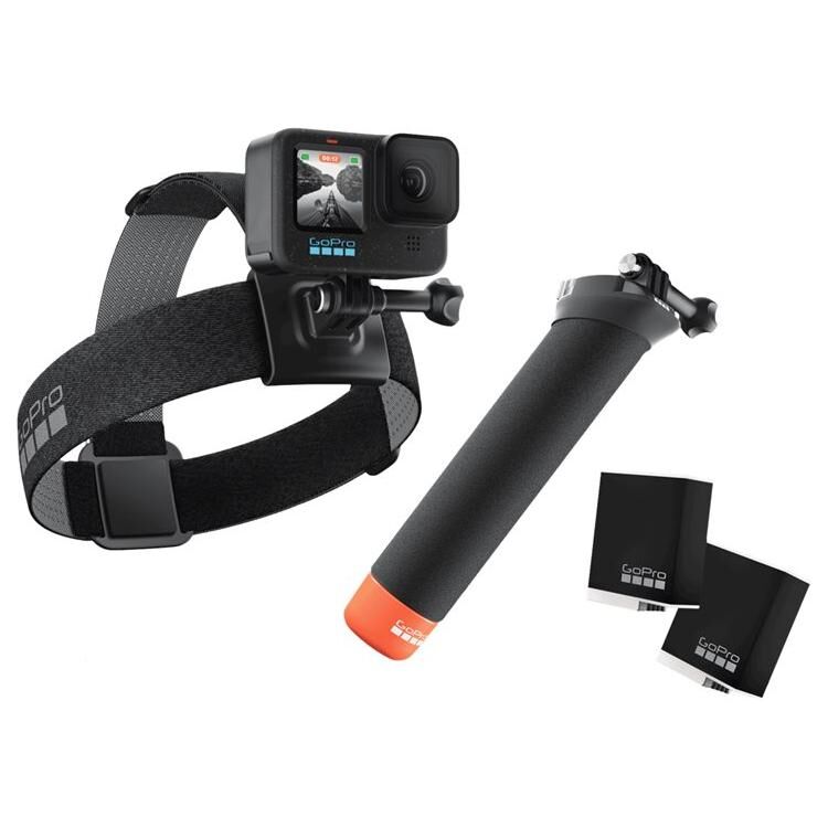 GoPro HERO12 Black - With Accessories Kit - Pocket Camera - 5.3K / 60 fps - 27.6 MP - Wi-Fi, Bluetooth up to 10m