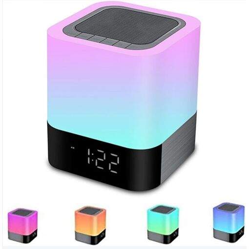 Enceinte Bluetooth UniversalHouse avec Lampe de Nuit LED et Réveil