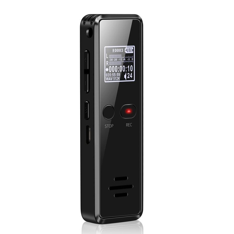 Grabador de voz digital, 8 GB con funda metálica y código de activación vocal, grabador de audio USB-C para conferencias