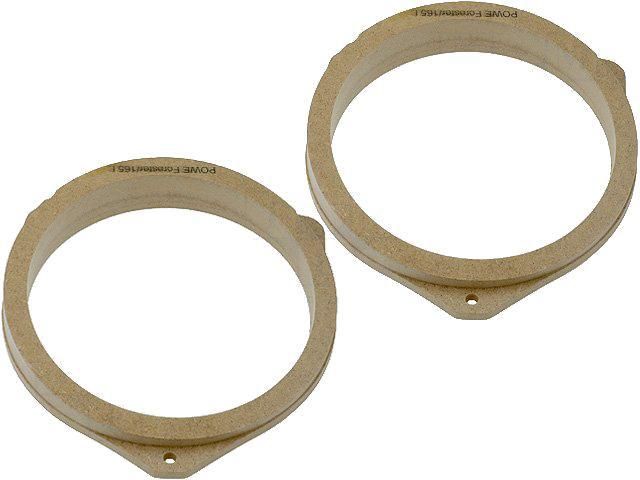 ADNAuto 2 Wood MDF Speaker Adaptors, 165mm - Impregnated/Varnished - Forester