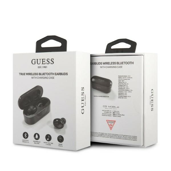 Guess Bluetooth Headphones GUTWST31EK TWS + Docking Station, Black (Wireless)