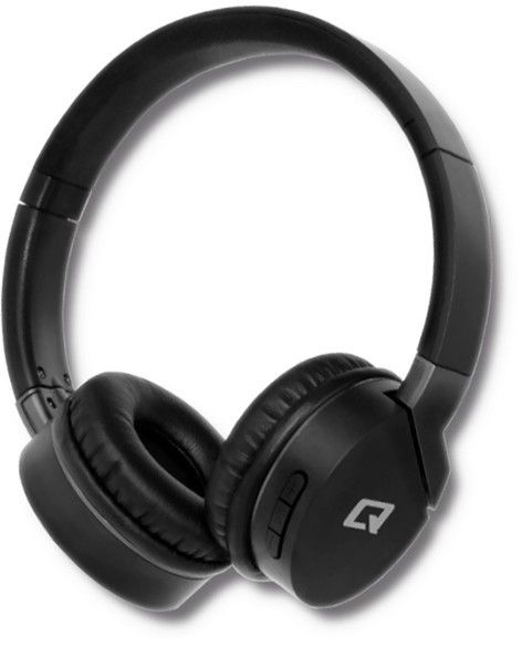 Qoltec Wireless Headphones (30h, Mic, Bass), Grey/Black