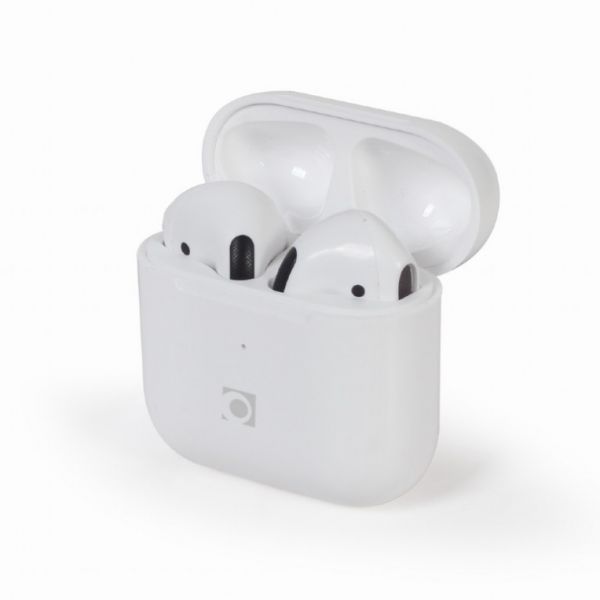Gembird TWS-MLA-GW 'Valletta' Bluetooth Earbuds, Bright White (No Noise Cancellation, 3hr Battery Life, Wireless)
