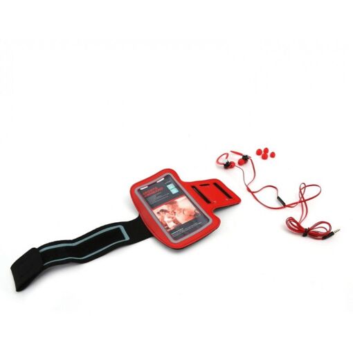 Platinet PM1070R Wireless Headphones/Earbuds - Red (with Microphone, Sport Design)