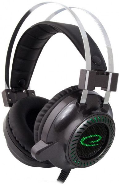 Esperanza EGH460 Wireless Stereo Gaming Headset, LED, 2x 3.5mm + USB, Black
