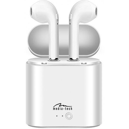 Auriculares inalámbricos Media-Tech R-PHONES TWS MT3589 en blanco (Sin cancelación de ruido, Bluetooth 4.2)