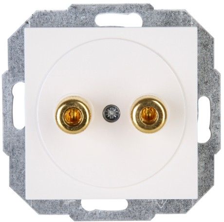 Kopp Banana Plug Speaker Socket Kit, White