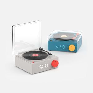 MOB Retro Bluetooth Speaker & Alarm Clock VS-80 Grey (Battery Operated)
