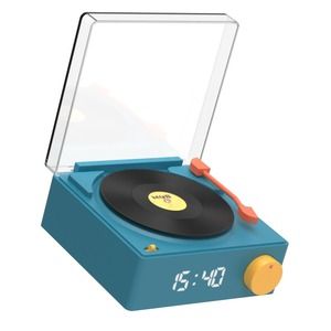MOB Retro Bluetooth Speaker & Alarm Clock VS-80 Blue (Battery Powered)