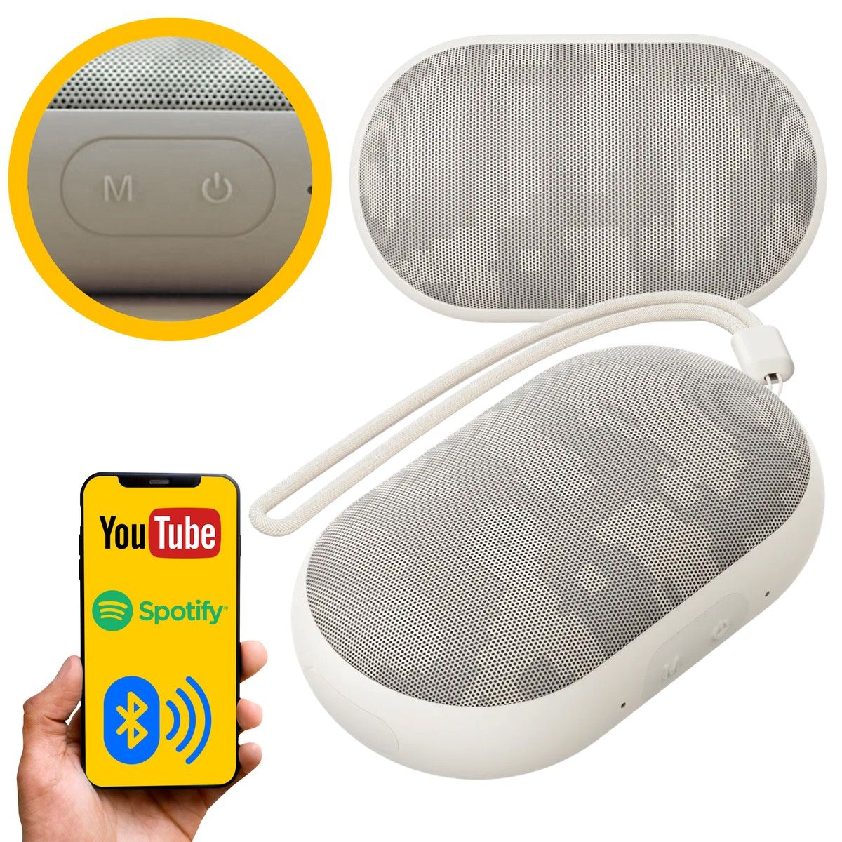 Altavoz Bluetooth de bolsillo realme, Gris