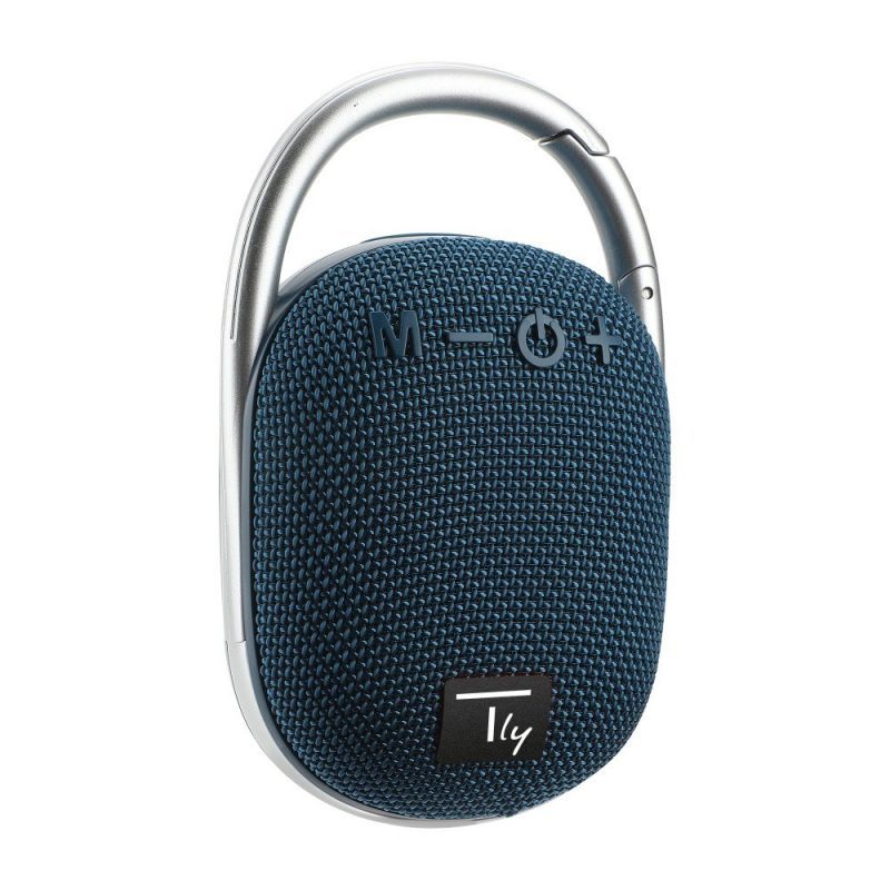 Techly ICASBL321BL Portable Mono Speaker, Blue (2h, 10m, USB Charging), Bluetooth Speaker, Blue