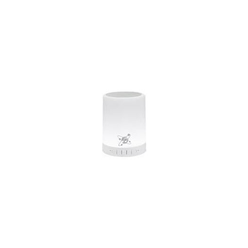 Manhattan LED Sound Science Bluetooth Speaker (5H, 10M, Battery-Powered), White