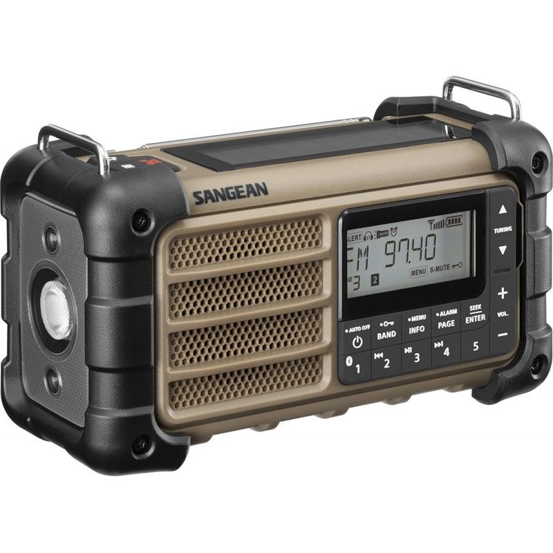 Sangean MMR-99 Desert Radio (MF, AM, FM, VHF, Bluetooth), Brown