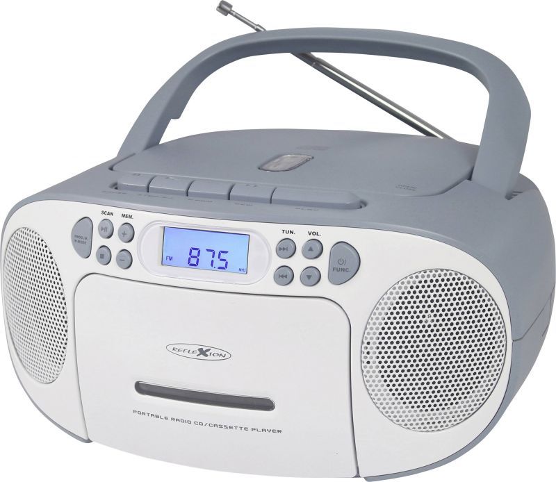 Reflexion Portable CD Player (VHF, PLL) - White/Blue