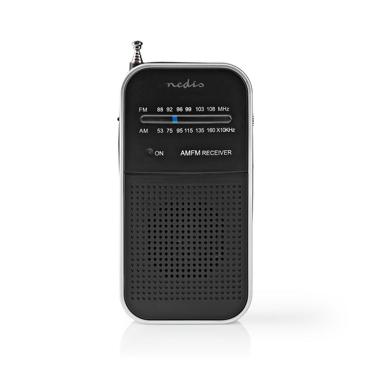 Radio FM Nedis RDFM1110SI (FM, AM), Negro