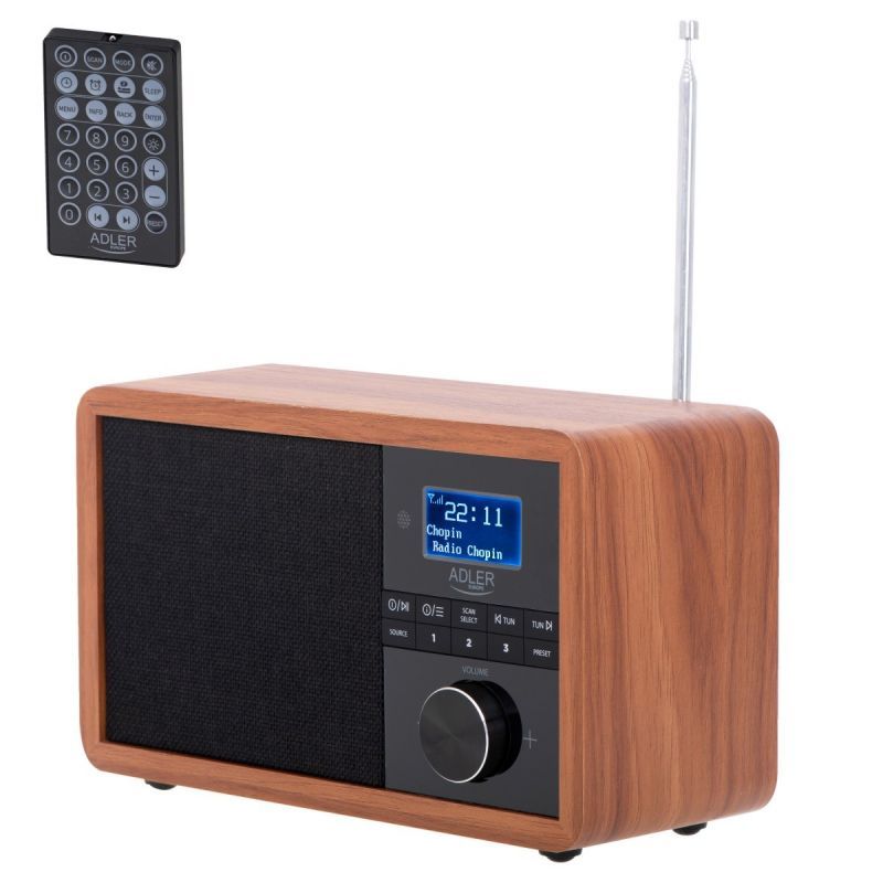 Adler AD 1184 Bluetooth Radio - Brown & Black
