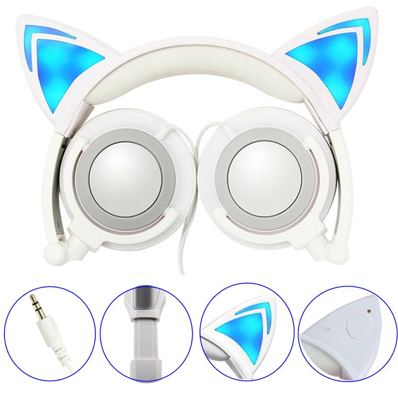 UniversalHouse Children's Cat Ear Headphones with Microphone