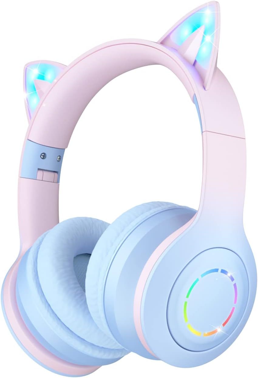 Auriculares Bluetooth para niños UniversalHouse con control de volumen y luz LED