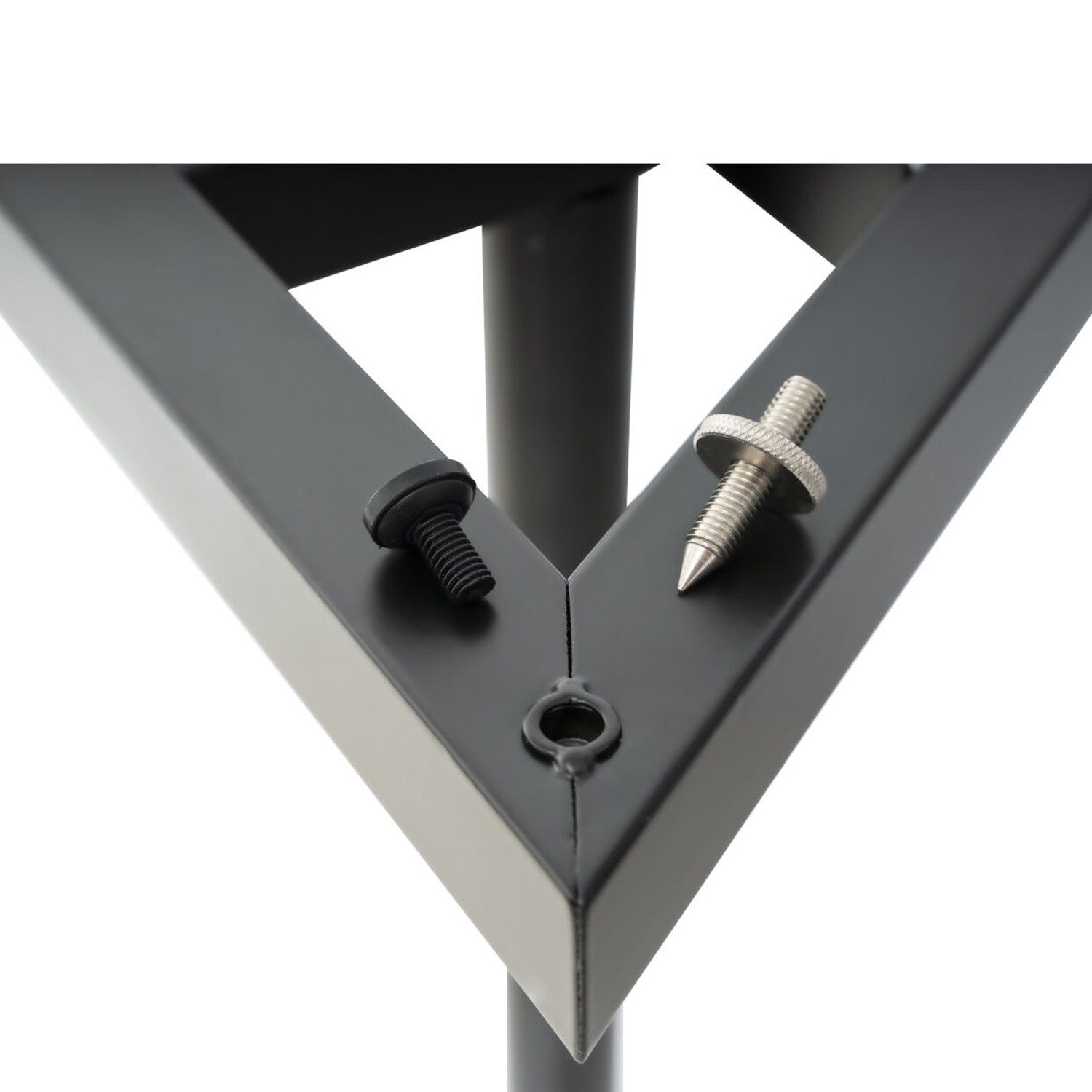 Ibiza Light SST02 Speaker Stand - Adjustable Metal Triangle Base with Light Projector