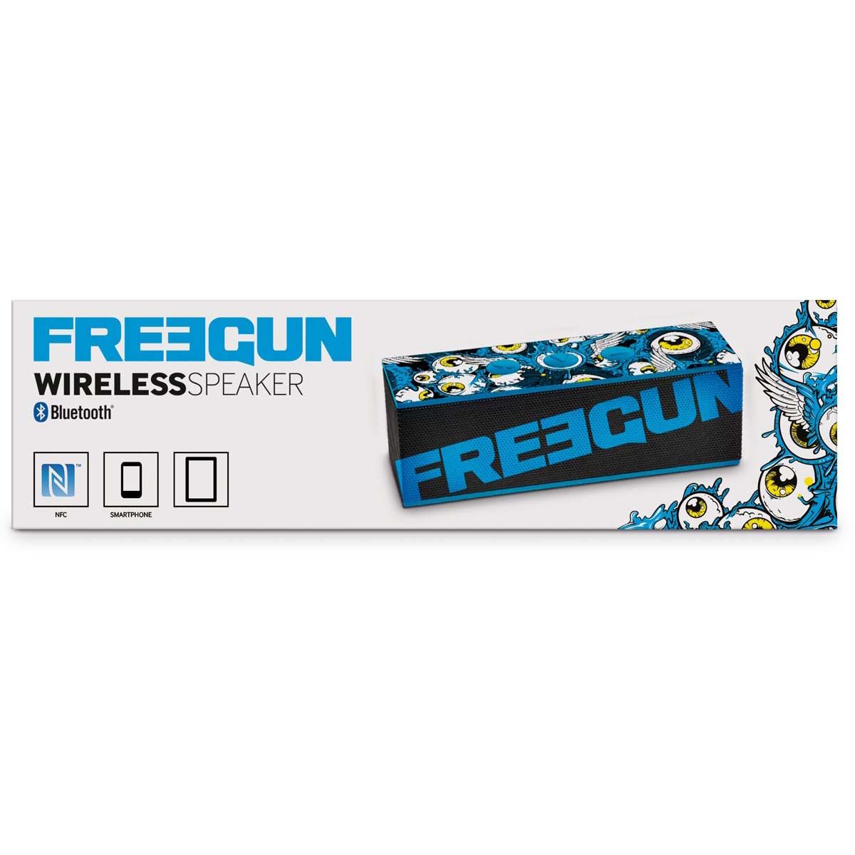 BigBen Interactive Bluetooth Speaker with Freegun Decor, Blue