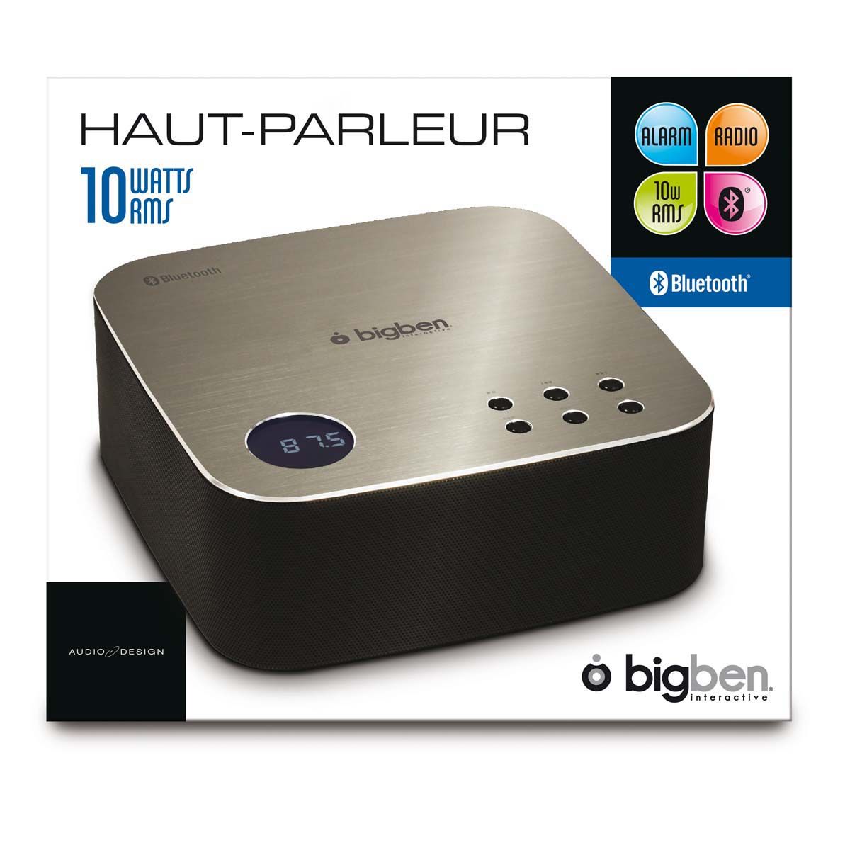 BigBen Interactive Bluetooth Alarm Clock Speaker