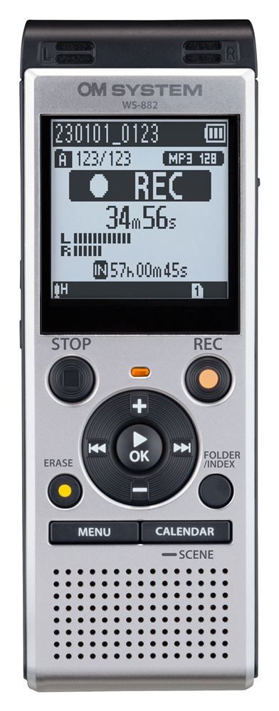 OM System WS-882 (4GB) Stereo Dictaphone with ME52 Uni-directional Microphone