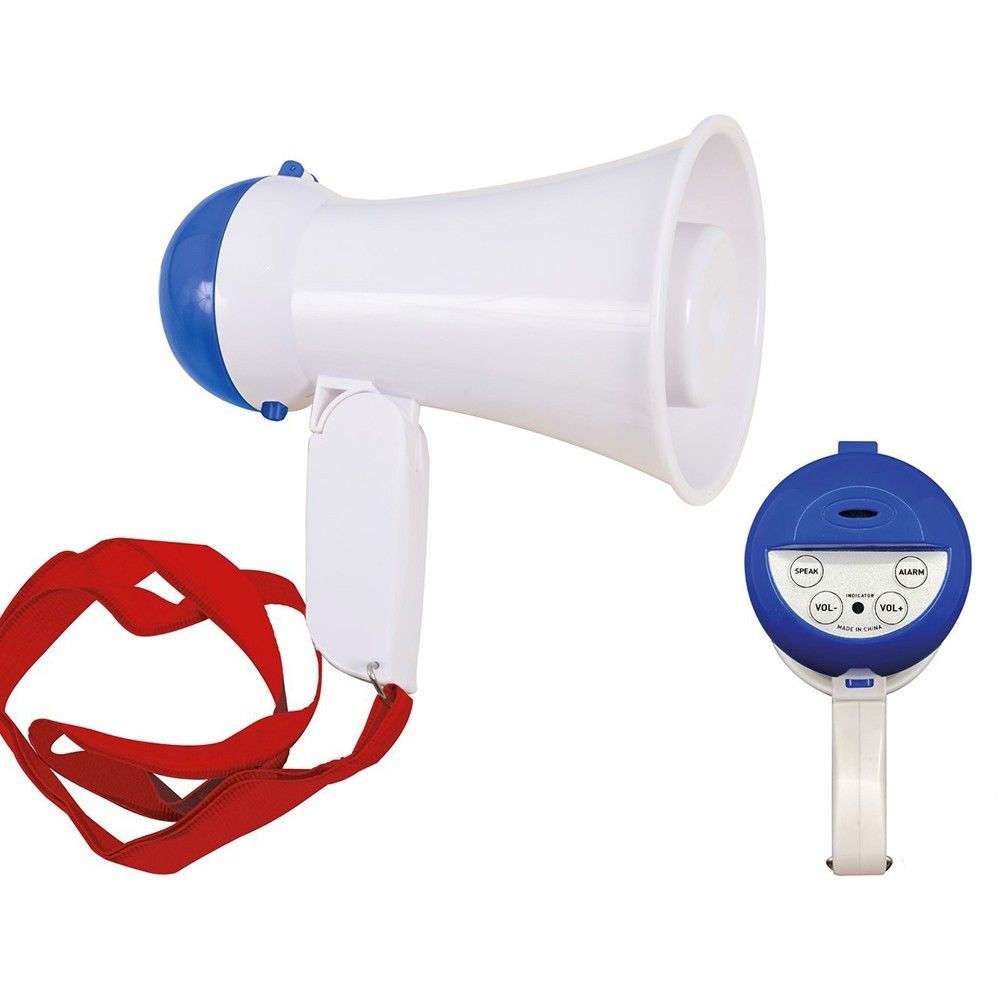 PTITCLOWN Megaphone Voice Amplifier 16cm White