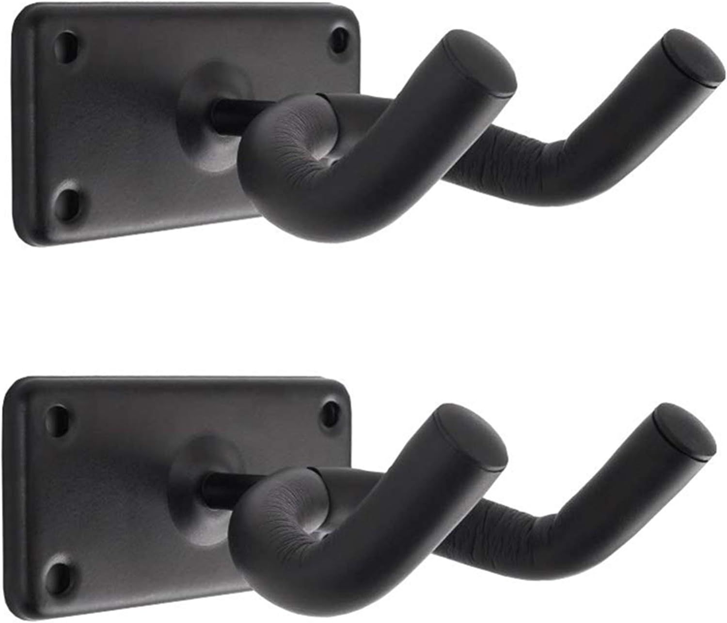 UniversalHouse Wall Guitar Hook Set (2 Hooks, Black)