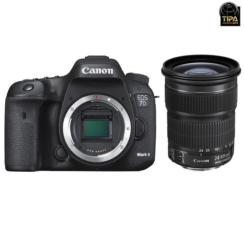 Canon EOS 7D Mark II + lente 24-105 mm IS STM