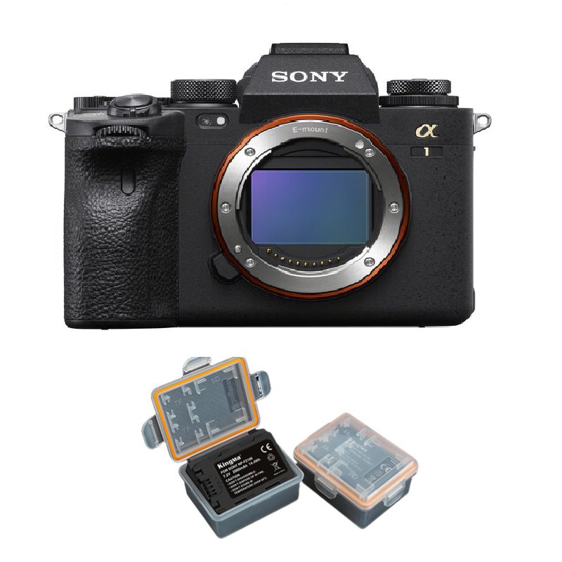 Sony Alpha 1 (ILCE-1) 50MP Full Frame Body Black + Kingma 2000mAh Battery (Sony NP-FZ100)