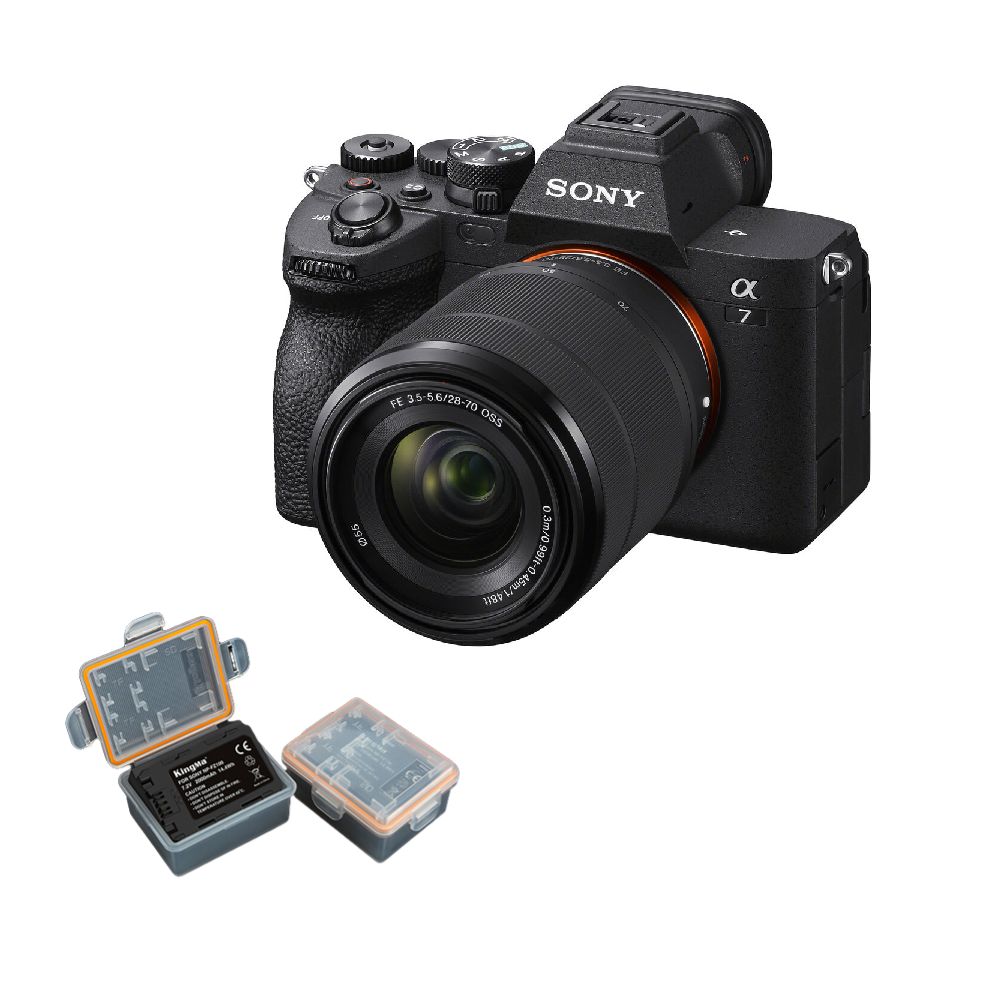 Sony Alpha A7 IV 33MP + 28-70mm Lens + 2000mAh Battery (Kingma NP-FZ100)