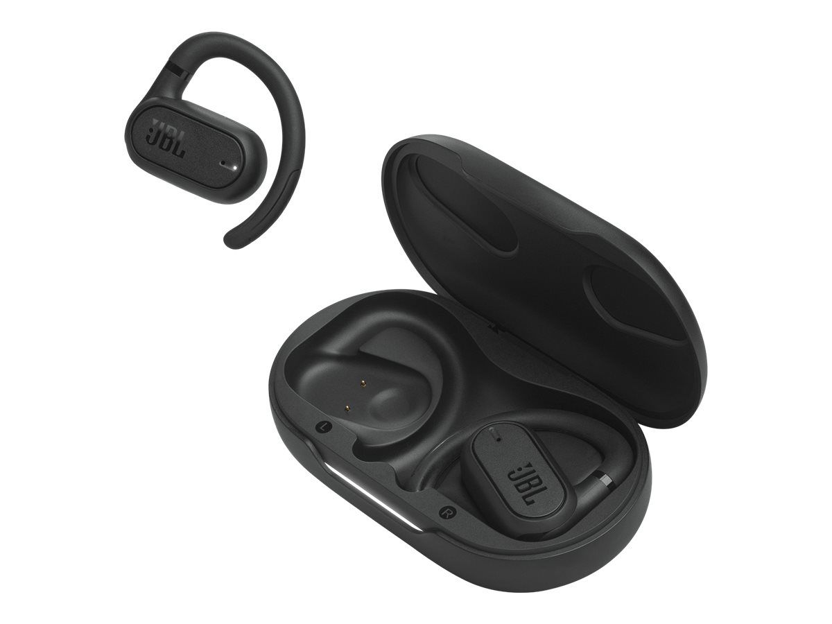 JBL Soundgear Sense Wireless Earbuds with Microphone - Over-Ear Fit - Bluetooth - Black