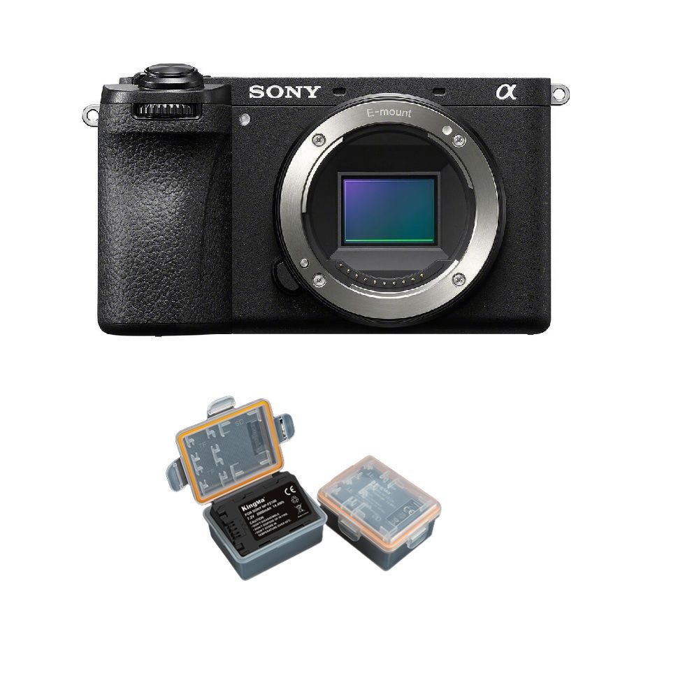 Sony A6700 26MP Mirrorless Camera with Kingma 2000mAh Battery (Sony NP-FZ100)