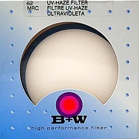 Filtro ultravioleta B+W de 62 mm Clear UV Haze MRC (010M) para cámara