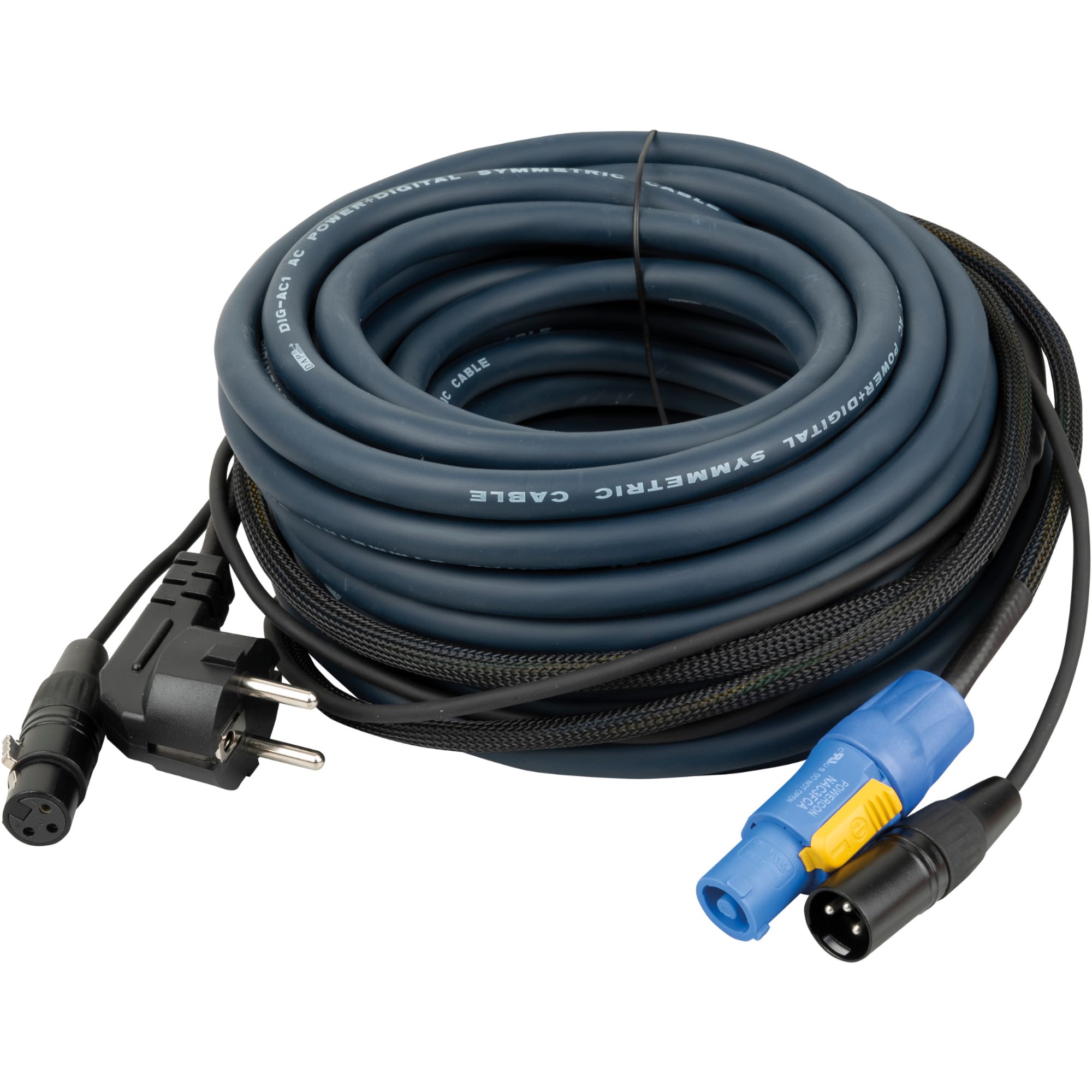 DAP Audio XLR Cable, Schuko/Connector Blue, 15m