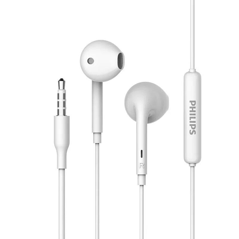 Rainbow Semi-In-Ear Wired Earphones with Microphone - White