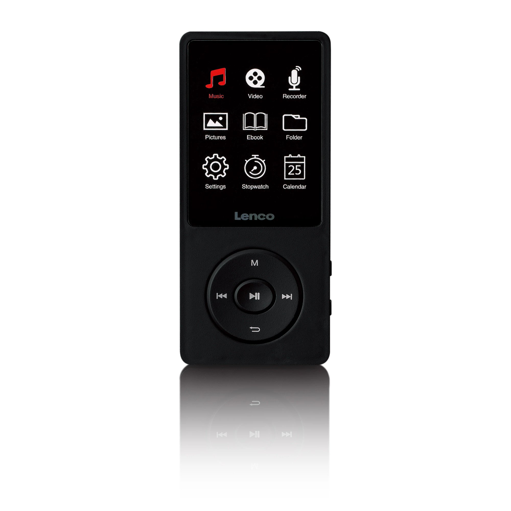 Lenco Xemio-669BK - 2.4 inch TFT LCD MP3/MP4 Player with 8GB Internal Memory - Black