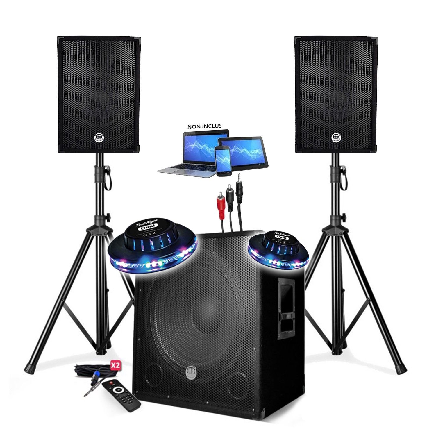 Gef-Roy 1800W Triphone Sound System with Bluetooth and USB