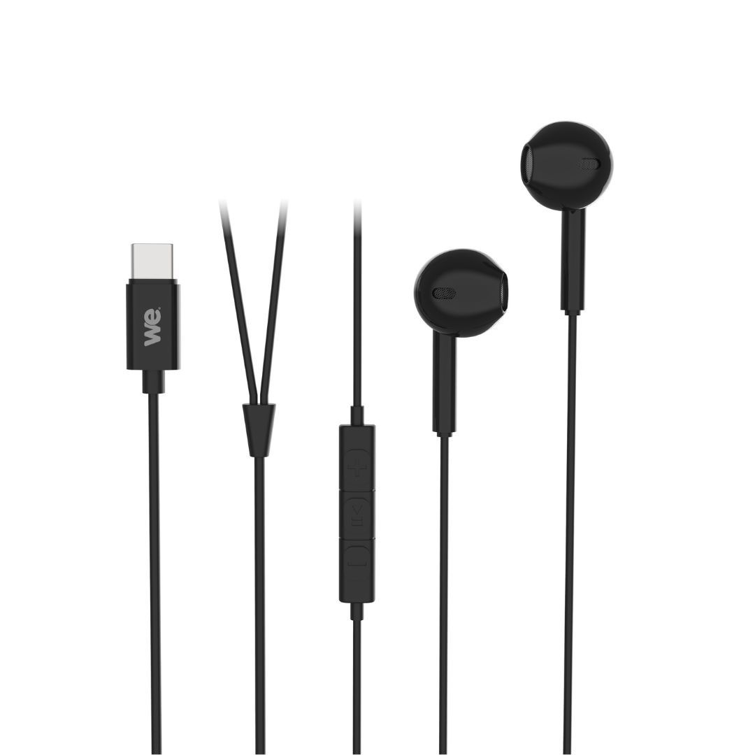 Casques audio WE avec connecteur USB-C - Noir