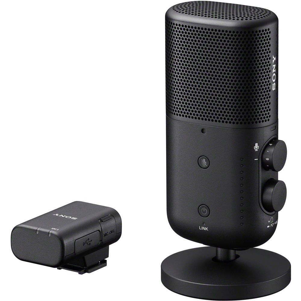 Sony Streaming Microphone ECM-S1 (Size: 5.3 x 2.4 inches, Color: Black, Capacity: N/A)