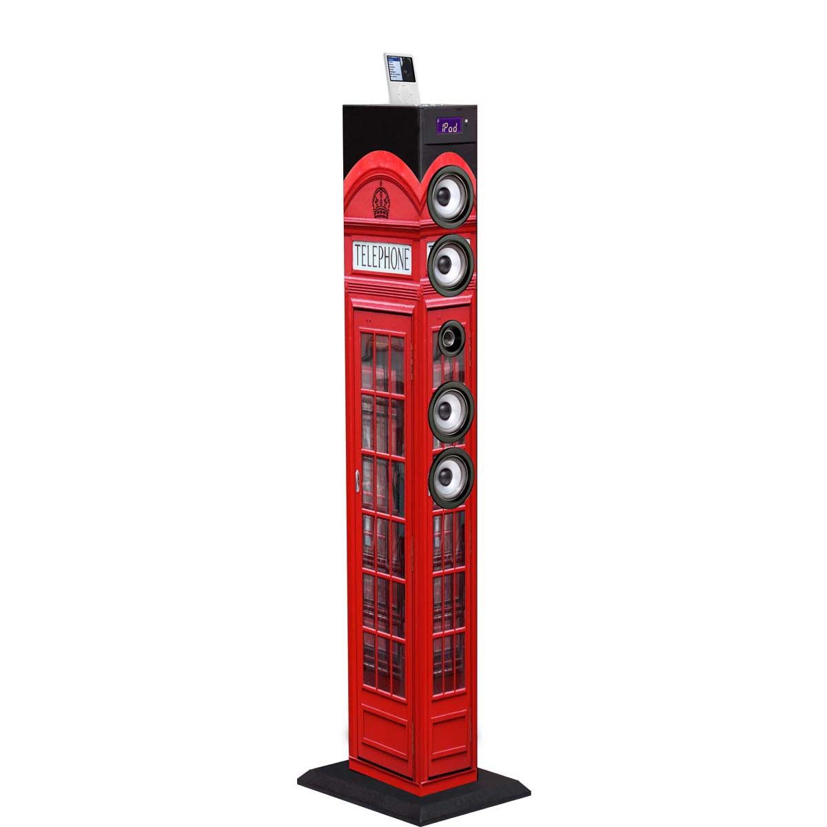 BigBen Interactive Decorative Phone Box Speaker System for iPhone/iPod