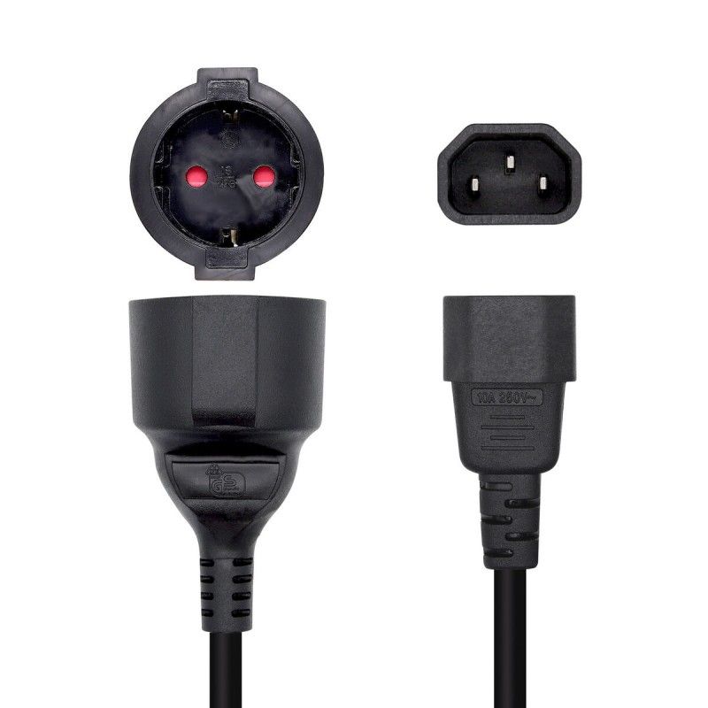 AISENS Power Cable A132-0467 Black C14 25cm