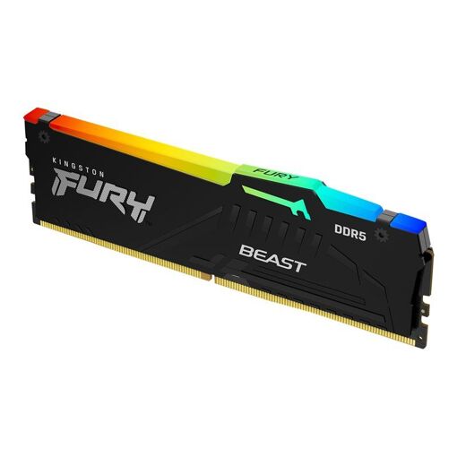 Módulo de memoria Kingston FURY Beast RGB DDR5 de 32 GB (288 pines, 6000 MHz/PC5-48000, CL30, 1.4 V, con búfer, ECC integrado)