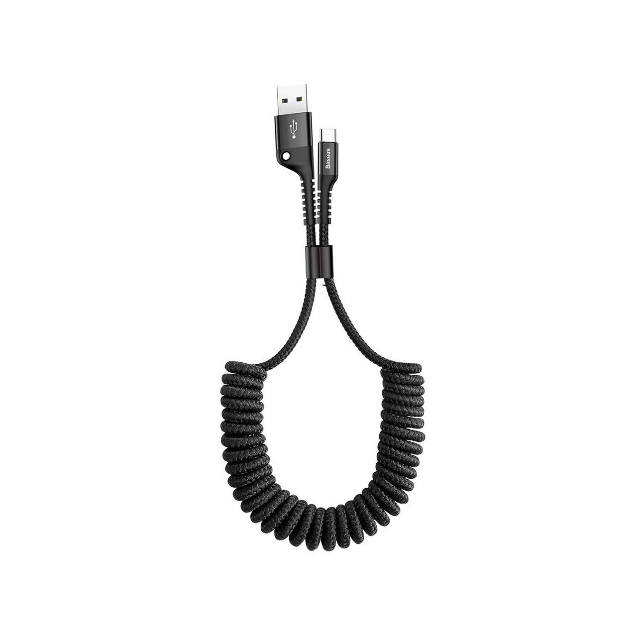 Baseus USB Type-C Cable Fish Eye Spring Data (1m, 2A, Textile Braid)