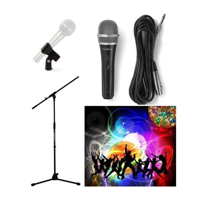 Soporte para micrófono telescópico profesional Prodipe - Negro