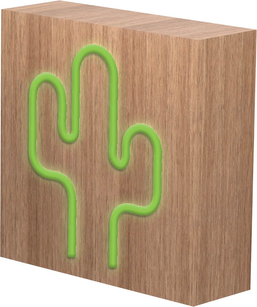 BigBen ColorLight Wireless Speaker - Cactus Design (Large, Neon, 10W)