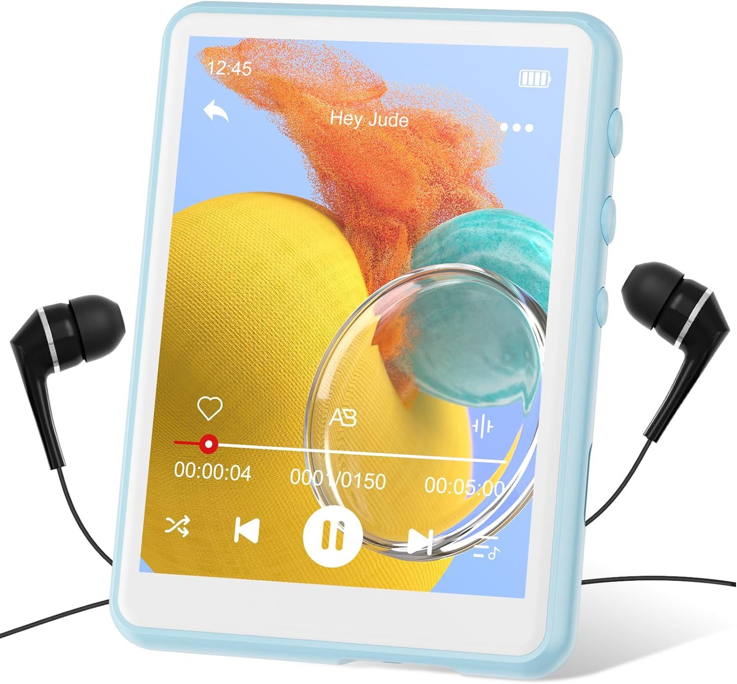 Vendos85 2.4-inch Bluetooth 5.0 MP3 Player, 64GB, Blue