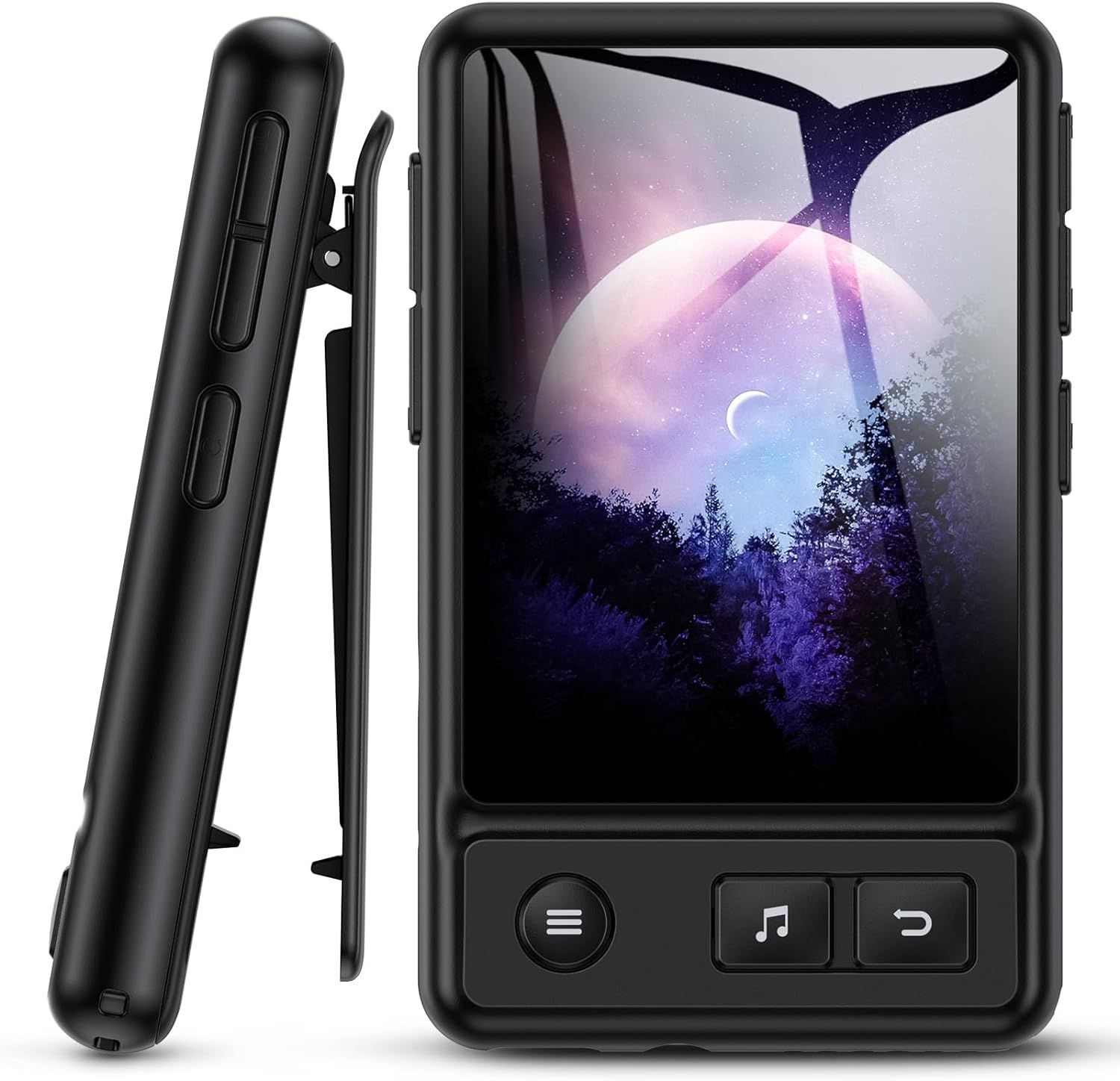 Vendos85 2.4-inch Bluetooth MP3 Player with 32GB and Black Clip