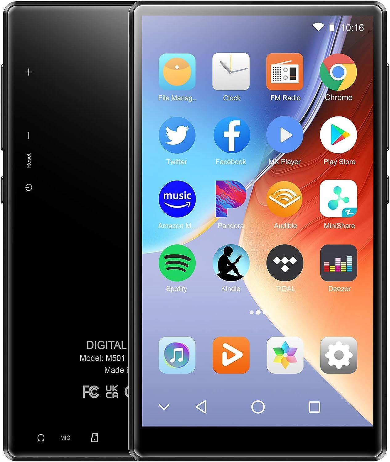 MP4 and MP3 Touchscreen Player 4.7 inch, 80GB, Black