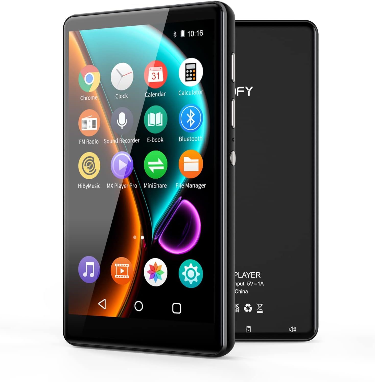 Vendos85 4-inch MP3 Player with Bluetooth and WiFi 80GB - Black